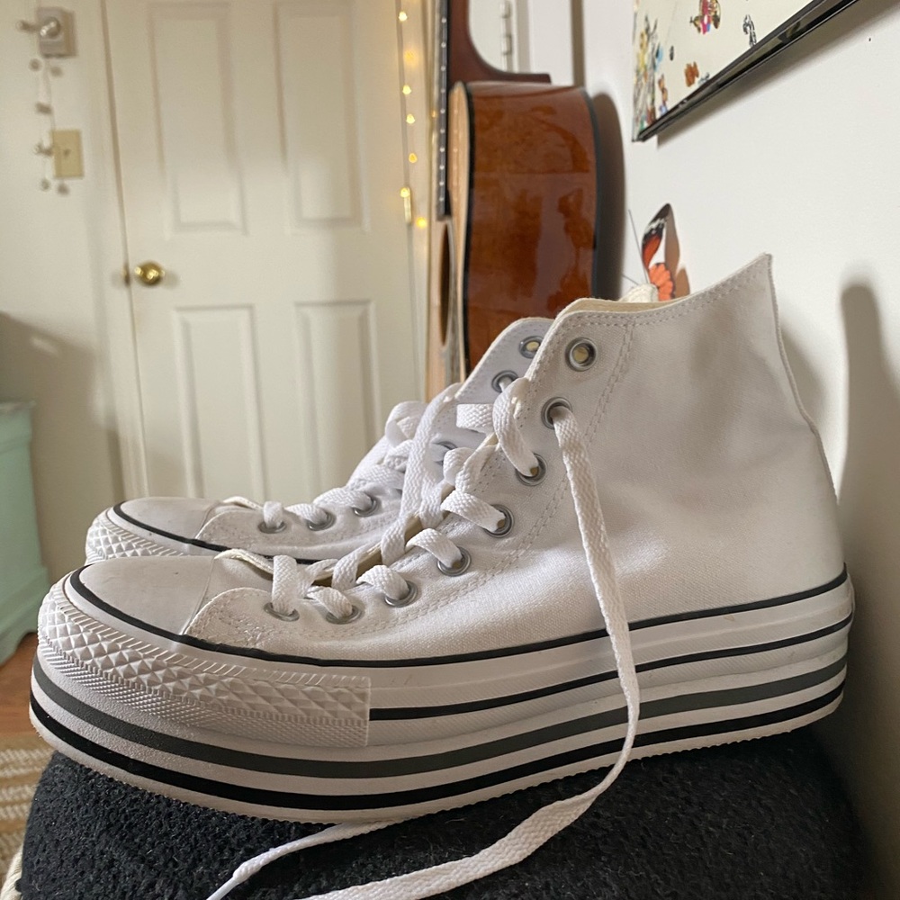 White Platform converse
